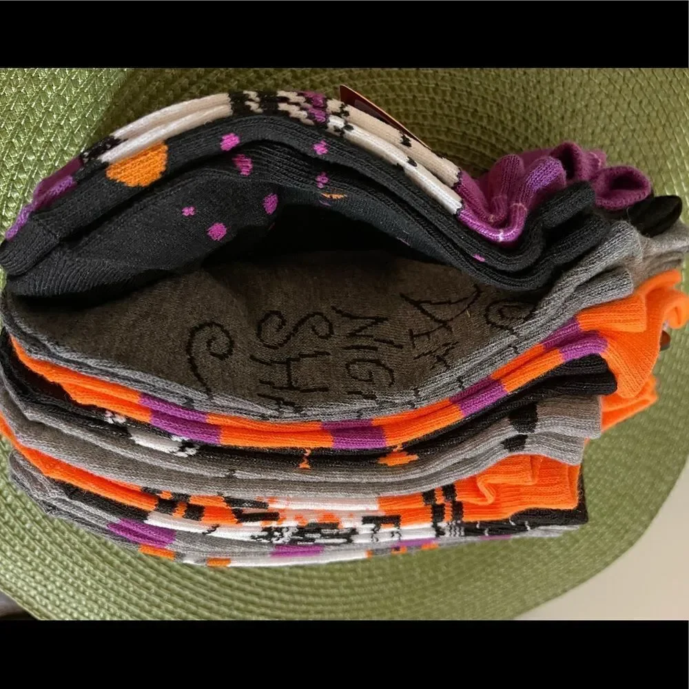 Disney Nightmare Before Christmas Halloween women’s socks set of 10 NWT